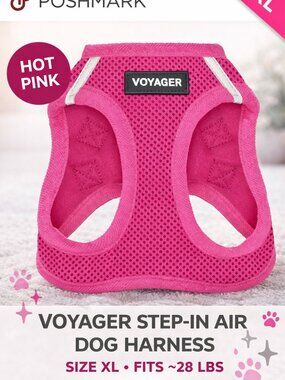Voyager Step-In Air Dog Harness – Hot Pink – Size XL (Fits ~28 lbs)
